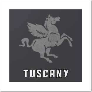 Tuscany/Toscana Italia / Italian Region Vintage Look Flag Posters and Art